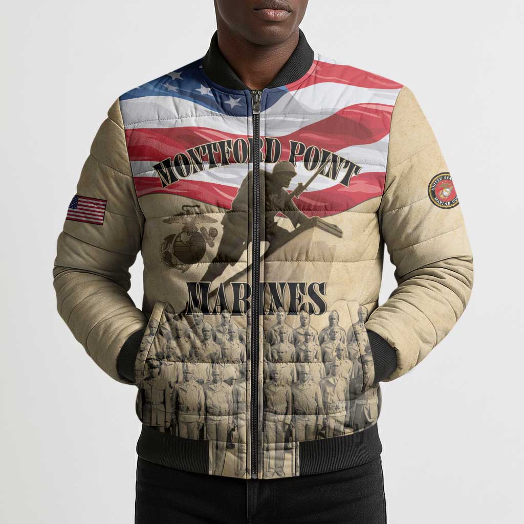 Montford Point Marines 1942-1949 Bomber Puffer Jacket The First Black Marines