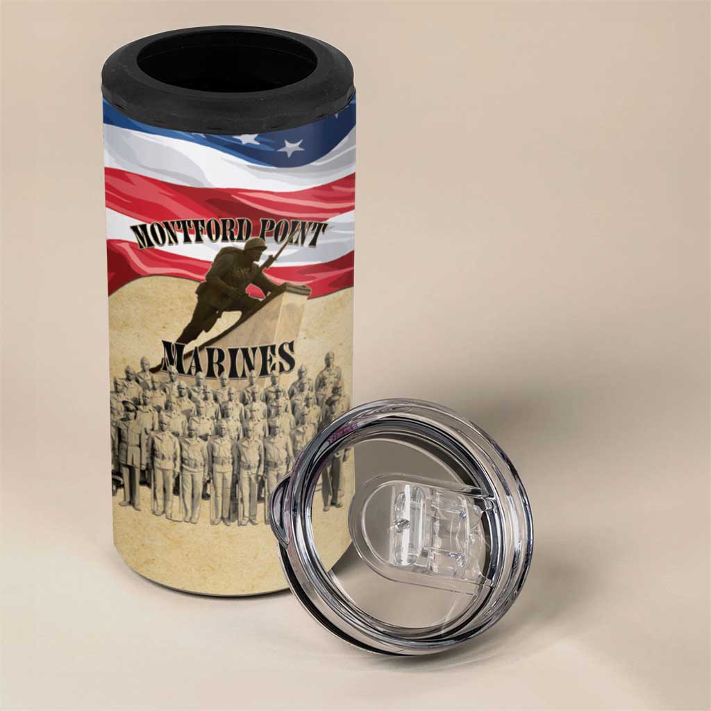 Montford Point Marines Legacy 4 in 1 Can Cooler Tumbler First Black U.S. Marines - African Pride