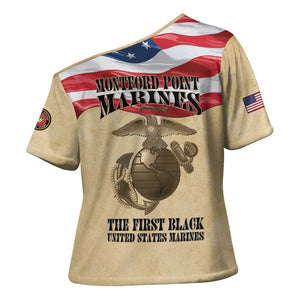 Montford Point Marines 1942-1949 Cross Shoulder Shirt The First Black Marines