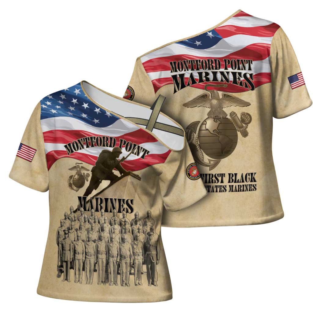 Montford Point Marines 1942-1949 Cross Shoulder Shirt The First Black Marines