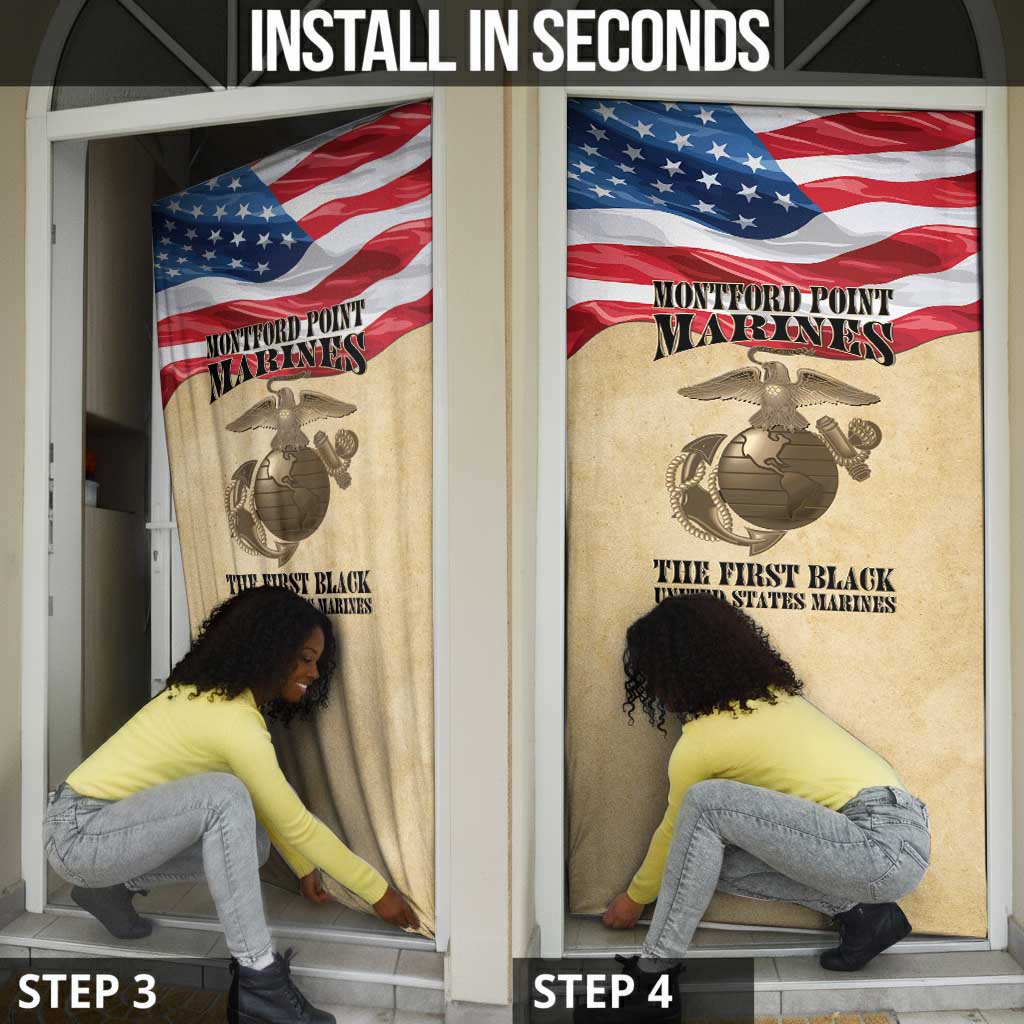 Montford Point Marines 1942-1949 Door Cover The First Black Marines