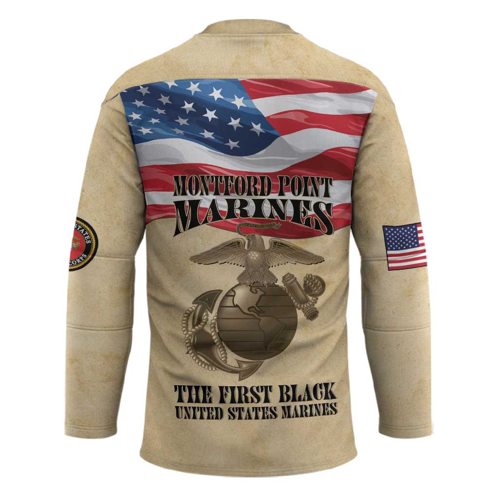 Montford Point Marines 1942-1949 Hockey Jersey The First Black Marines