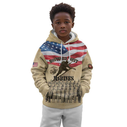 Montford Point Marines Legacy Kid Hoodie First Black U.S. Marines - African Pride