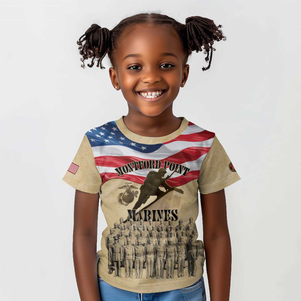 Montford Point Marines Legacy Kid T shirt First Black U.S. Marines - African Pride