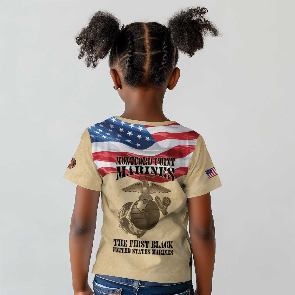Montford Point Marines Legacy Kid T shirt First Black U.S. Marines - African Pride