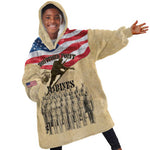 Montford Point Marines Legacy Kid Wearable Blanket Hoodie First Black U.S. Marines - African Pride