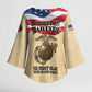 Montford Point Marines 1942-1949 Kimono Sleeve Blouse The First Black Marines