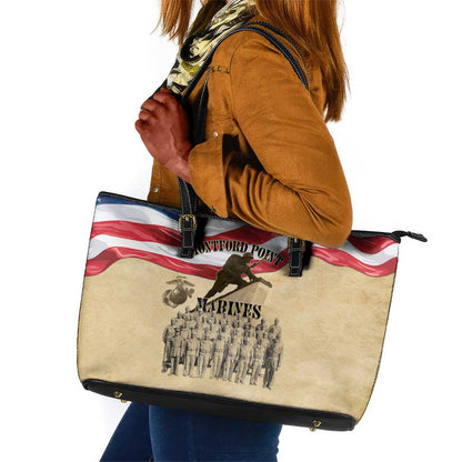 Montford Point Marines Legacy Leather Tote Bag First Black U.S. Marines - African Pride