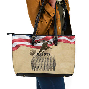 Montford Point Marines Legacy Leather Tote Bag First Black U.S. Marines - African Pride