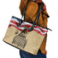Montford Point Marines Legacy Leather Tote Bag First Black U.S. Marines - African Pride