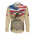 Montford Point Marines Legacy Long Sleeve Button Shirt First Black U.S. Marines - African Pride