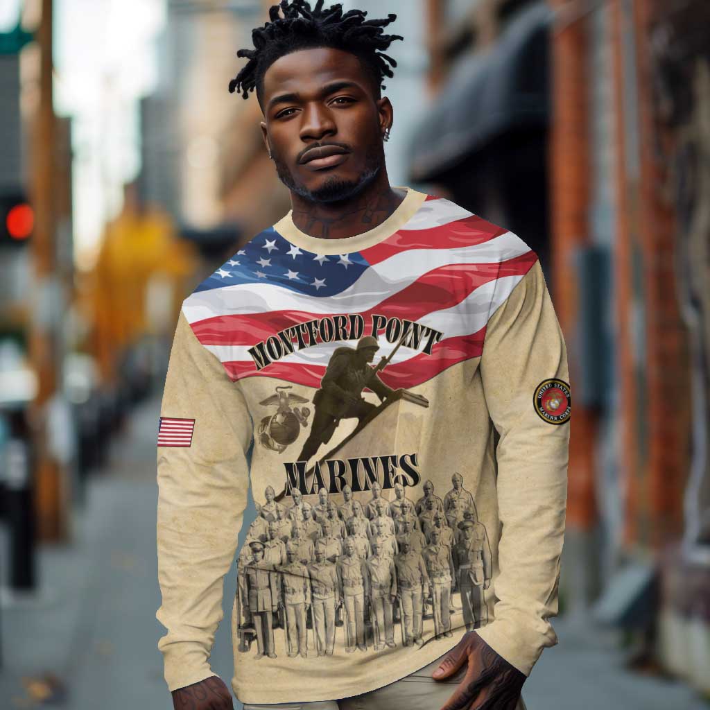 Montford Point Marines Legacy Long Sleeve Shirt First Black U.S. Marines - African Pride