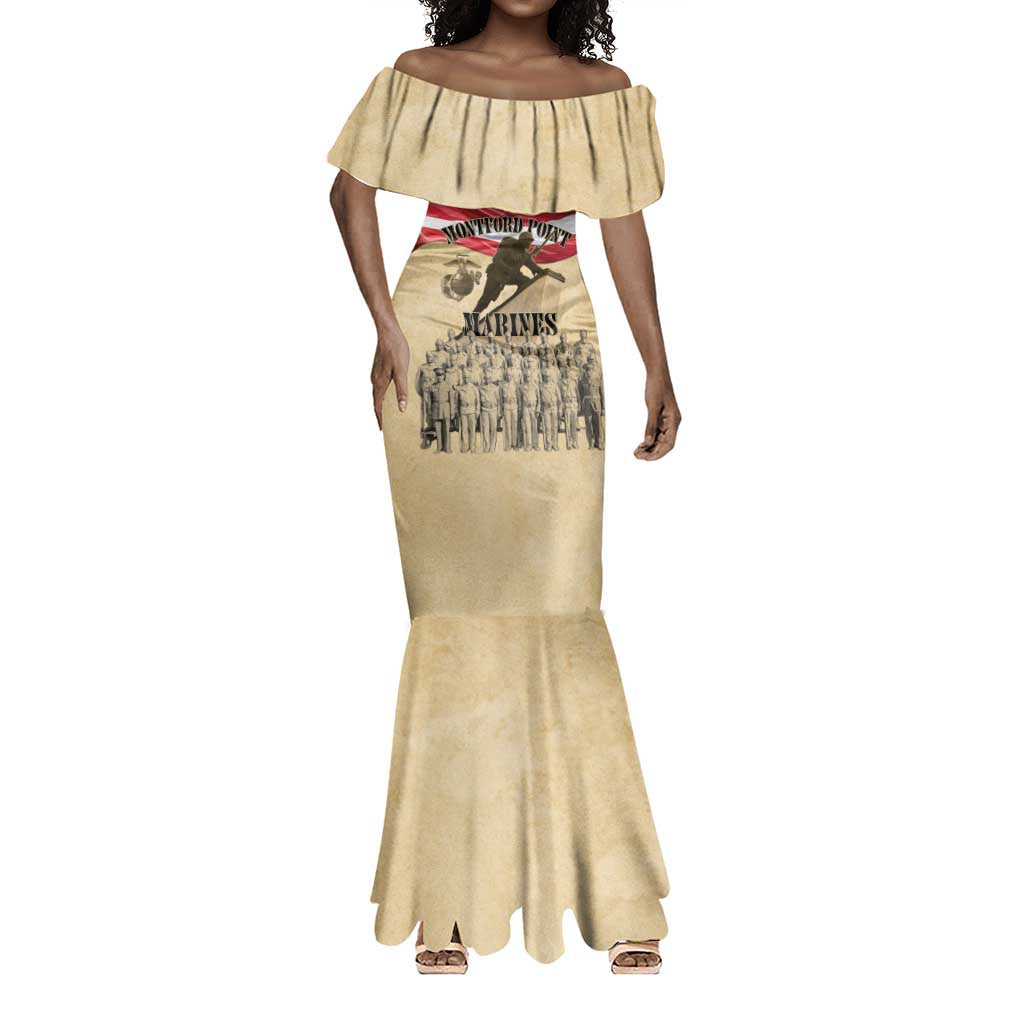 Montford Point Marines Legacy Mermaid Dress First Black U.S. Marines - African Pride