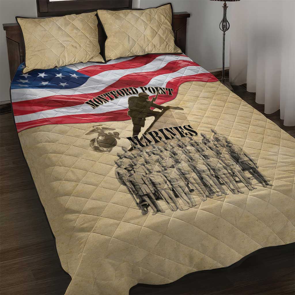 Montford Point Marines Legacy Quilt Bed Set First Black U.S. Marines - African Pride