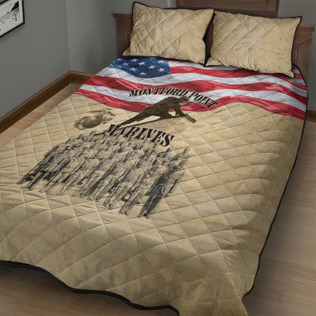 Montford Point Marines Legacy Quilt Bed Set First Black U.S. Marines - African Pride