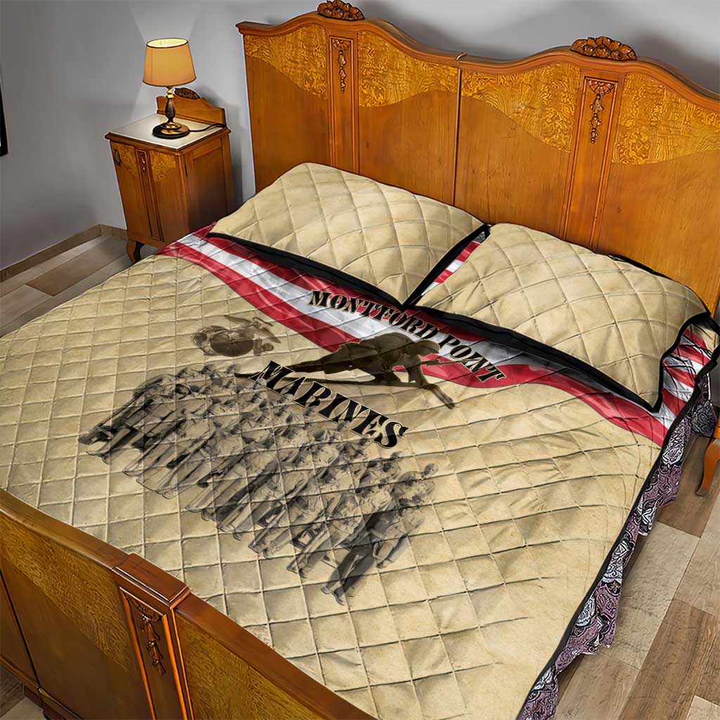 Montford Point Marines Legacy Quilt Bed Set First Black U.S. Marines - African Pride