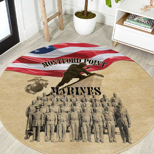 Montford Point Marines Legacy Round Carpet First Black U.S. Marines - African Pride