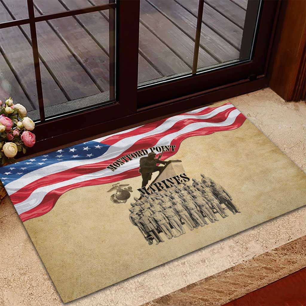 Montford Point Marines Legacy Rubber Doormat First Black U.S. Marines - African Pride