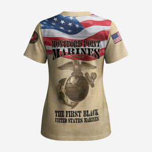 Montford Point Marines Legacy Scrub Top First Black U.S. Marines - African Pride