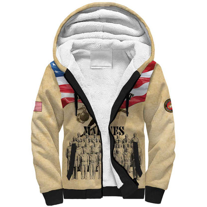 Montford Point Marines Legacy Sherpa Hoodie First Black U.S. Marines - African Pride