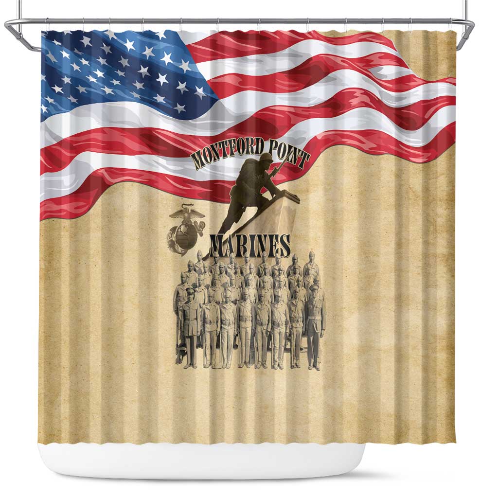 Montford Point Marines Legacy Shower Curtain First Black U.S. Marines - African Pride