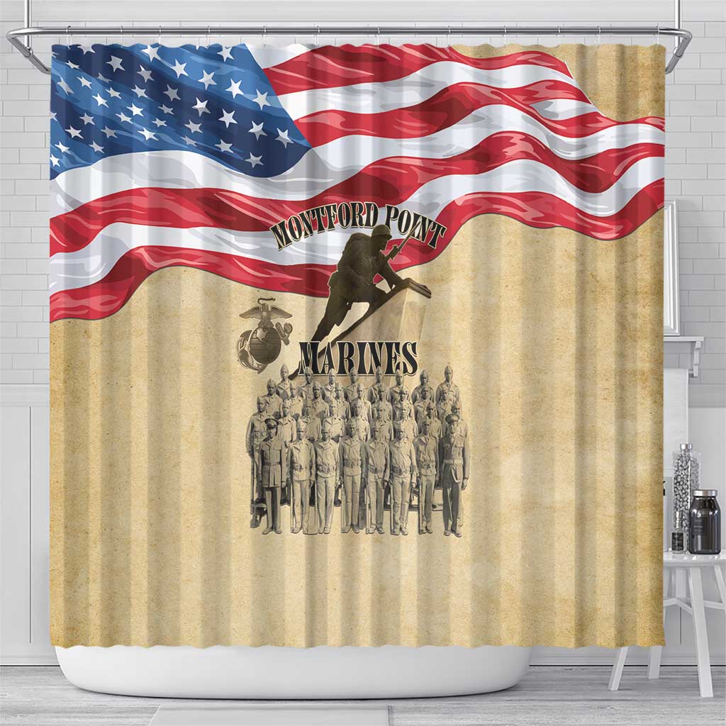 Montford Point Marines Legacy Shower Curtain First Black U.S. Marines - African Pride