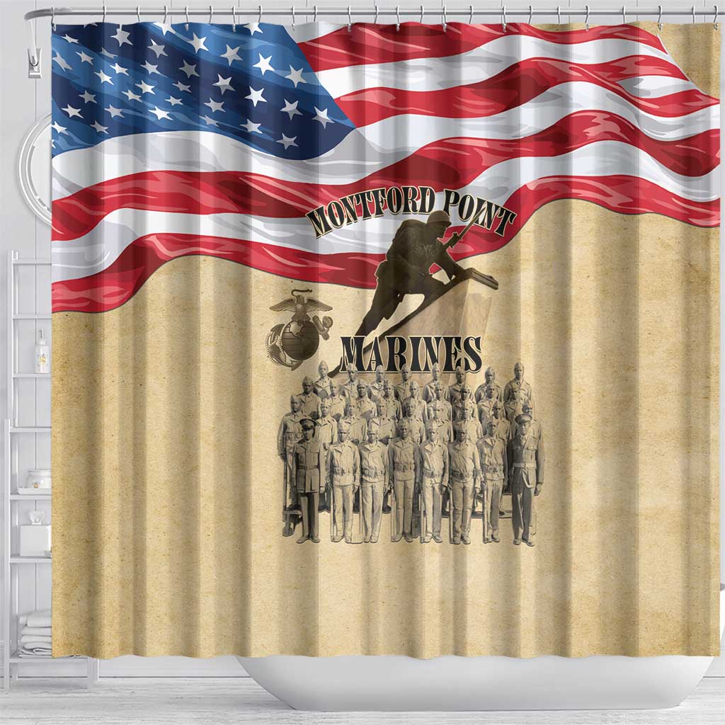 Montford Point Marines Legacy Shower Curtain First Black U.S. Marines - African Pride