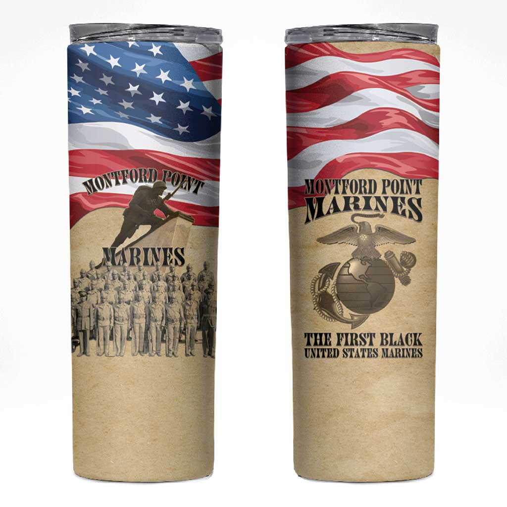 Montford Point Marines Legacy Skinny Tumbler First Black U.S. Marines - African Pride