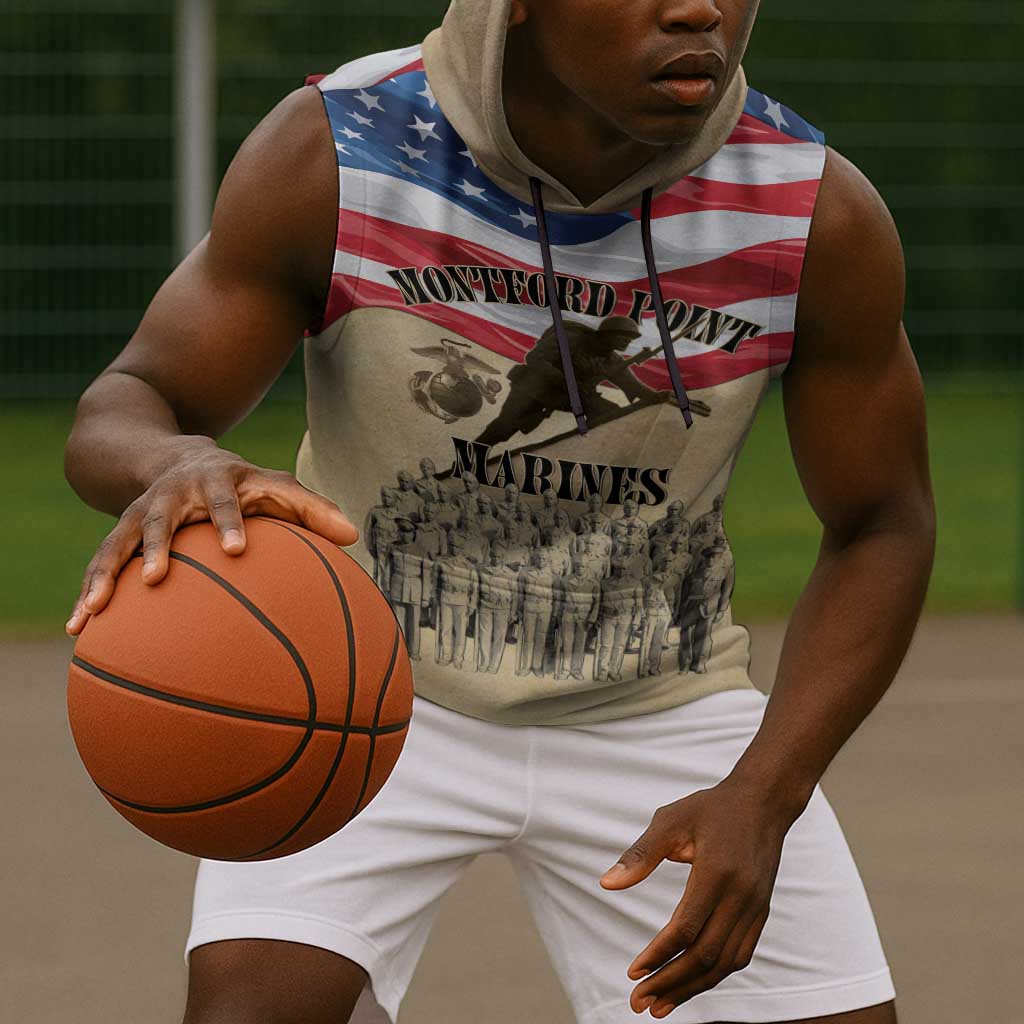 Montford Point Marines Legacy Sleeveless Hoodie First Black U.S. Marines - African Pride