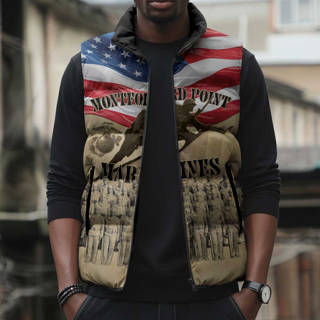 Montford Point Marines 1942-1949 Sleeveless Puffer Jacket The First Black Marines