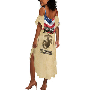 Montford Point Marines Legacy Summer Maxi Dress First Black U.S. Marines - African Pride