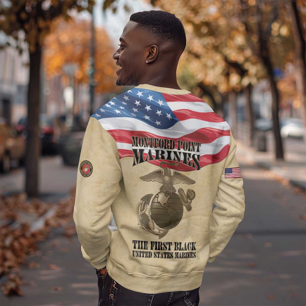 Montford Point Marines Legacy Sweatshirt First Black U.S. Marines - African Pride