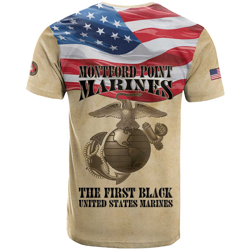 Montford Point Marines Legacy T shirt First Black U.S. Marines - African Pride
