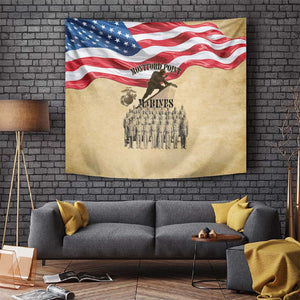 Montford Point Marines Legacy Tapestry First Black U.S. Marines - African Pride