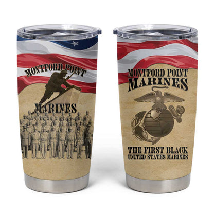 Montford Point Marines Legacy Tumbler Cup First Black U.S. Marines - African Pride
