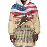 Montford Point Marines Legacy Wearable Blanket Hoodie First Black U.S. Marines - African Pride