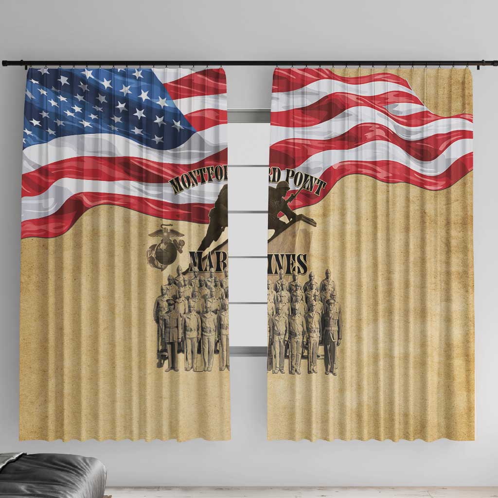 Montford Point Marines Legacy Window Curtain First Black U.S. Marines - African Pride