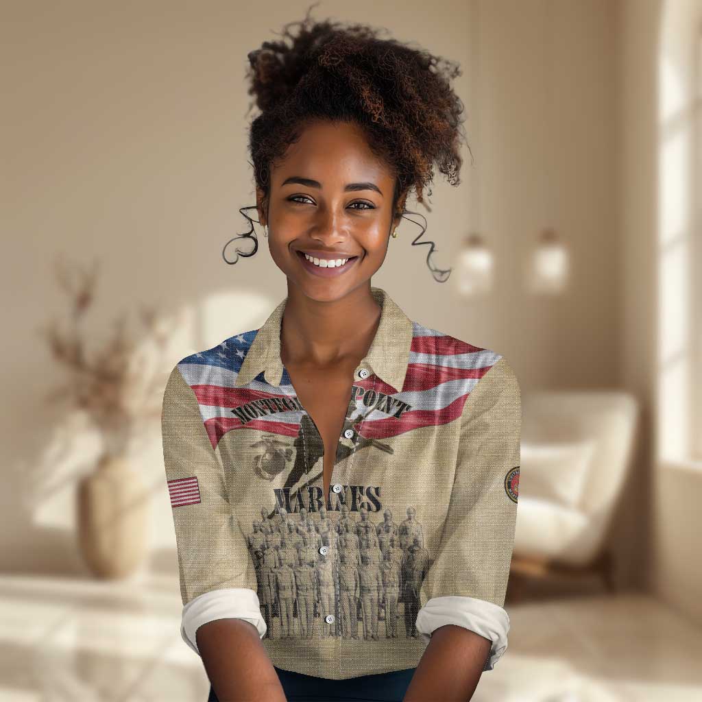 Montford Point Marines Legacy Women Casual Shirt First Black U.S. Marines - African Pride