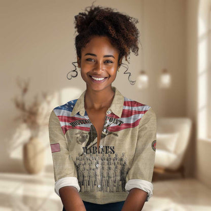 Montford Point Marines Legacy Women Casual Shirt First Black U.S. Marines - African Pride