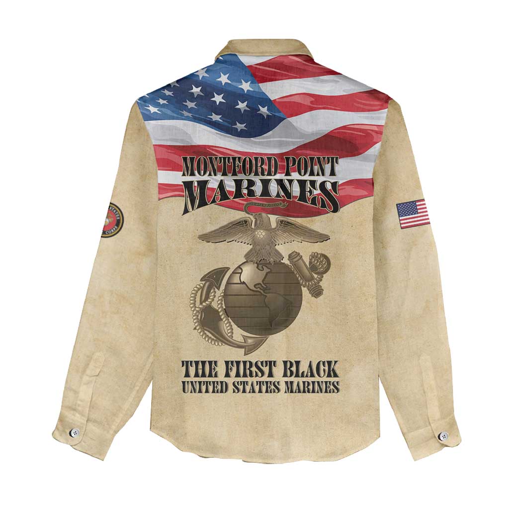 Montford Point Marines Legacy Women Casual Shirt First Black U.S. Marines - African Pride