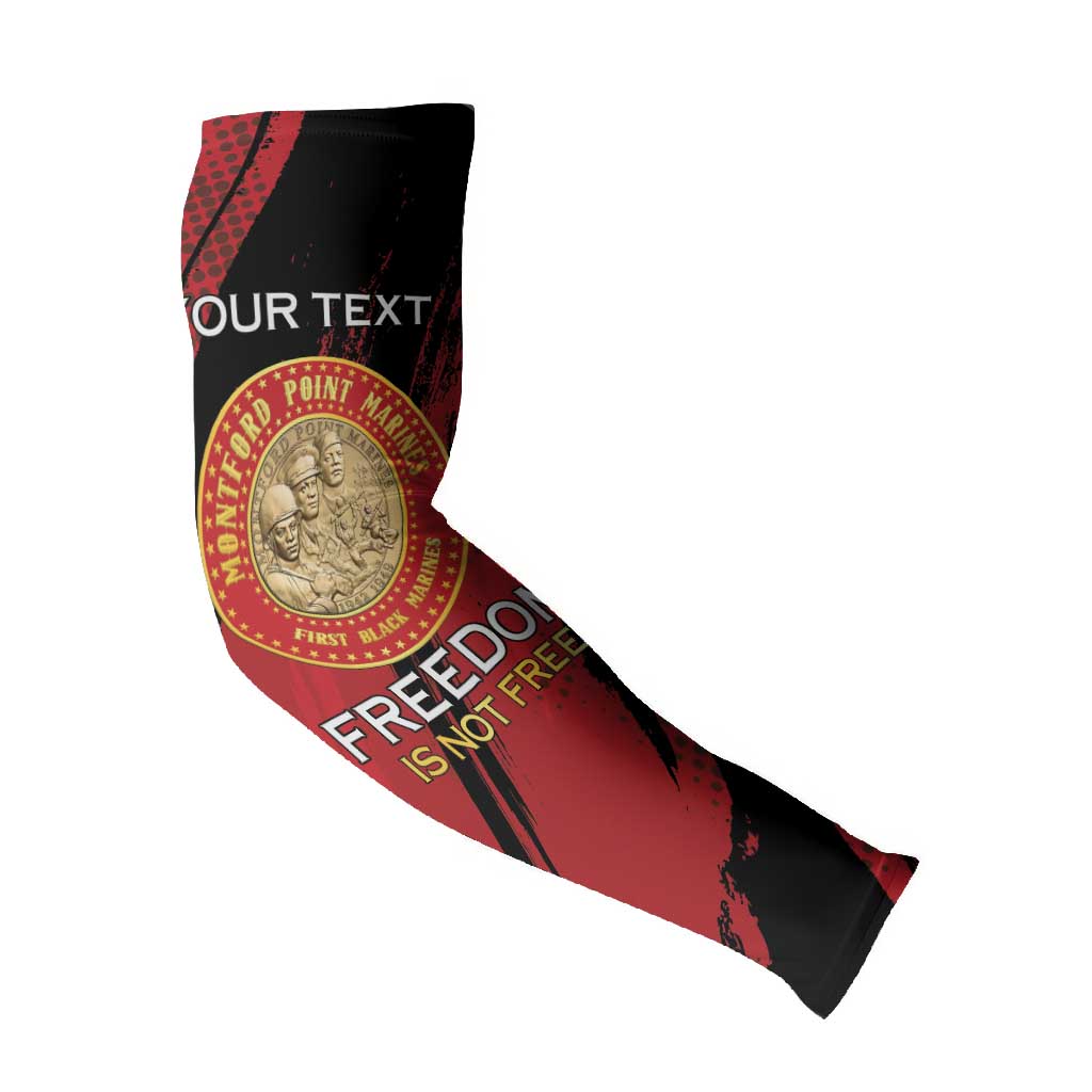 Personalized Proud to Honor Montford Point Marines Arm Sleeves Freedom Is Not Free - Red