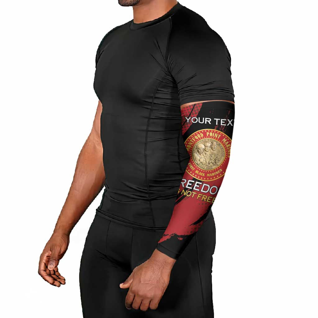 Personalized Proud to Honor Montford Point Marines Arm Sleeves Freedom Is Not Free - Red