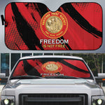 Proud to Honor Montford Point Marines Auto Sun Shade Freedom Is Not Free - Red
