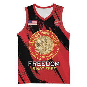 Personalized Honoring the First Black Marines Basketball Jersey Montford Point Heroes - Red - African Pride