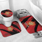 Proud to Honor Montford Point Marines Bathroom Set Freedom Is Not Free - Red