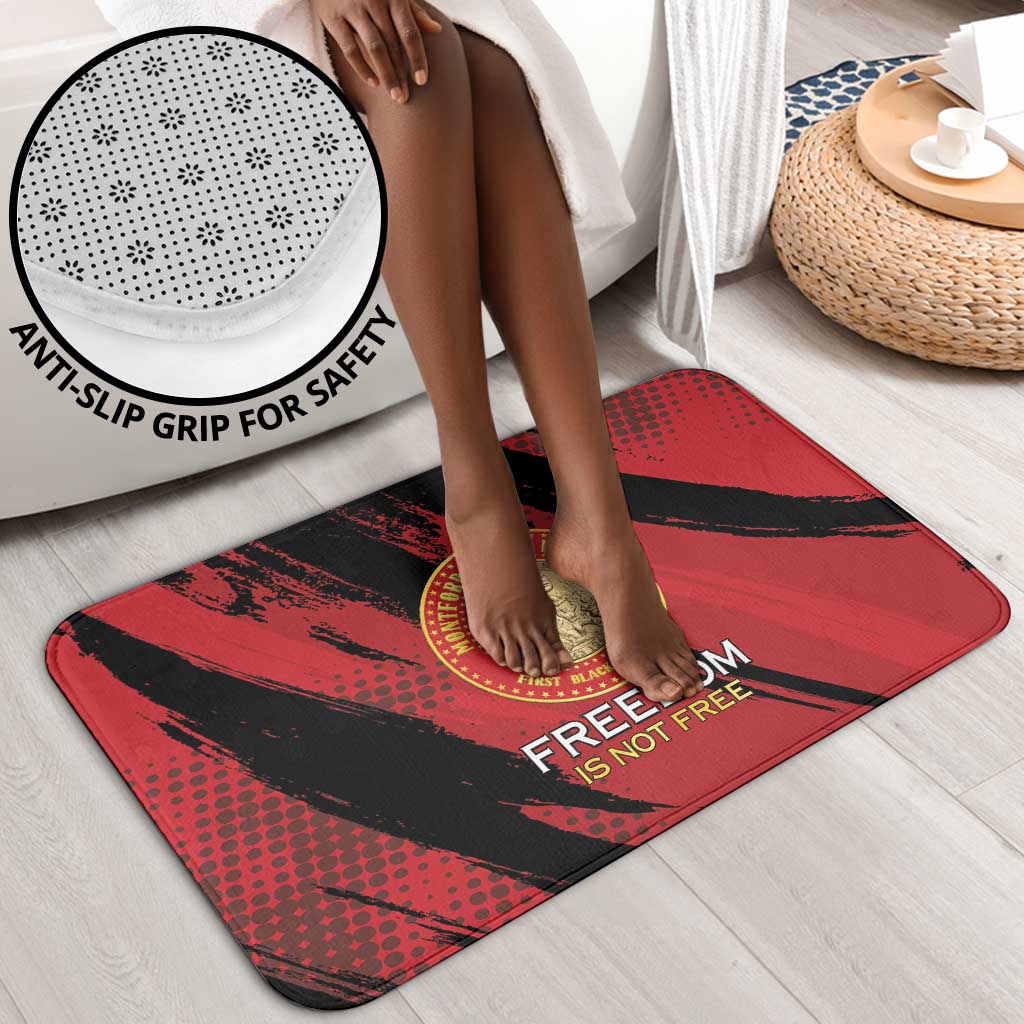 Proud to Honor Montford Point Marines Bathroom Set Freedom Is Not Free - Red