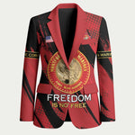 Personalized Proud to Honor Montford Point Marines Blazer Freedom Is Not Free - Red