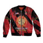 Personalized Honoring the First Black Marines Bomber Jacket Montford Point Heroes - Red - African Pride