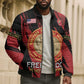 Personalized Proud to Honor Montford Point Marines Bomber Puffer Jacket Freedom Is Not Free - Red