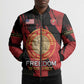 Personalized Proud to Honor Montford Point Marines Bomber Puffer Jacket Freedom Is Not Free - Red